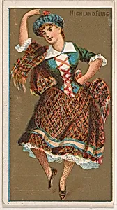 Highland Fling, from National Dances (N225, Type 1) issued by Kinney Bros. by Kinney Brothers Tobacco Company