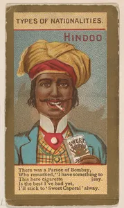 Hindoo, from Types of Nationalities (N240) issued by Kinney Bros.