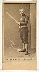 Hines, Center Field, Indianapolis, from the Old Judge series (N172) for Old Judge Cigarettes by Goodwin & Company