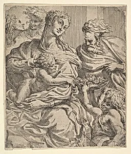 Holy Family by Anonymous, Italian, 17th century|Parmigianino (Girolamo Francesco Maria Mazzola)