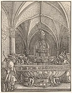 Holy Family at a Fountain by Albrecht Altdorfer