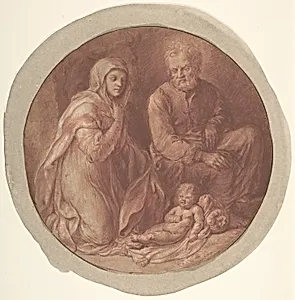 Holy Family in the Stable