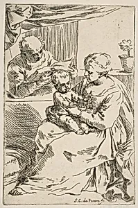 Holy Family with a Rosary