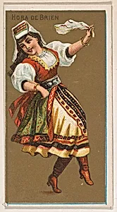 Hora De Brien, from National Dances (N225, Type 1) issued by Kinney Bros. by Kinney Brothers Tobacco Company