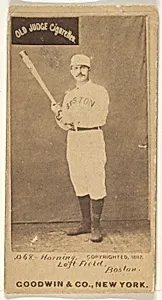 Horning, Left Field, Boston, from the Old Judge series (N172) for Old Judge Cigarettes by Goodwin & Company