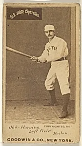 Horning, Left Field, Boston, from the Old Judge series (N172) for Old Judge Cigarettes by Goodwin & Company