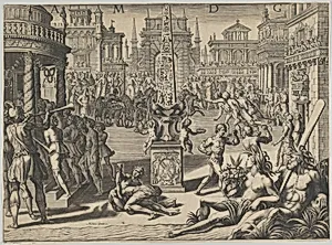 Horse Racing in a Roman Hippodrome by Matthaeus Greuter