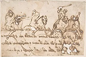 Horsemen Fighting by Anonymous, Italian, Roman-Bolognese, 17th century
