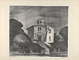 House and Garden by Marguerite Redman Dorgeloh|WPA