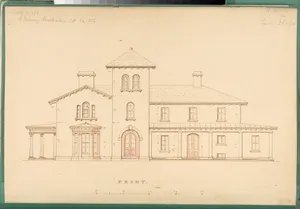 House for R. Dabney, Powhatan, Virginia (front elevation)