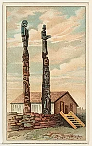 House in Alaska, from the Habitations of Man series (N113) issued by W. Duke, Sons & Co. to promote Honest Long Cut Smoking and Chewing Tobacco by The Giles Company|W. Duke, Sons & Co.|American Tobacco Company