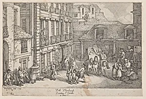 Hôtel d'Hambourgh, Quartière St. Germain à Paris by Thomas Rowlandson
