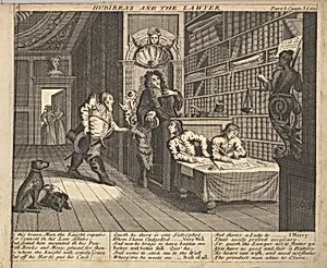 Hudibras and the Lawyer (Plate 12: Illustrations to Samuel Butler's Hudibras) by William Hogarth|Henry Overton and J. Hoole|Samuel Butler