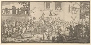 Hudibras and the Skimmington (Seventeen Small Illustrations for Samuel Butler's Hudibras, no. 9)