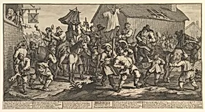 Hudibras and the Skimmington (Twelve Large Illustrations for Samuel Butler's Hudibras, Plate 7) by John Cooper|Philip Overton|William Hogarth|Samuel Butler