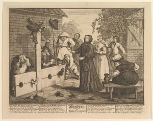 Hudibras in Tribulation (Twelve Large Illustrations for Saumel Butler's Hudibras, Plate 6)