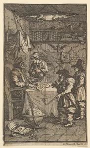 Hudibras Visiting Sidrophel (Seventeen Small Illustrations for Samuel Butler's Hudibras, no. 11)