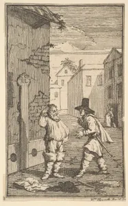 Hudubras and Ralpho Disputing (Seventeen Small Illustrations for Samuel Butler's Hudibras, no. 8)