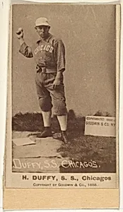 Hugh Duffy, Shortstop, Chicago, from the Old Judge series (N172) for Old Judge Cigarettes by Goodwin & Company