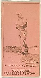 Hugh Duffy, Shortstop, Chicago, from the Old Judge series (N172) for Old Judge Cigarettes by Goodwin & Company