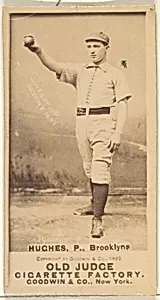 Hughes, Pitcher, Brooklyn Bridegrooms, from the Old Judge series (N172) for Old Judge Cigarettes by Goodwin & Company