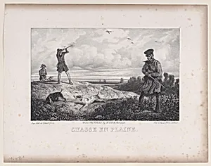 Hunting in the Field, from the series Hunting Scenes by Alexandre-Gabriel Decamps|Gihaut Frères|Charles Tilt|Gihaut Frères