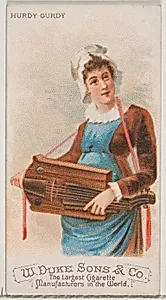 Hurdy Gurdy, from the Musical Instruments series (N82) for Duke brand cigarettes by W. Duke, Sons & Co.|Schumacher & Ettlinger