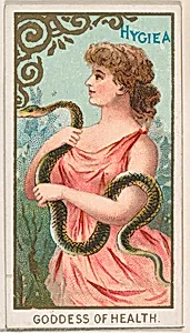 Hygiea, Goddess of Health, from the Goddesses of the Greeks and Romans series (N188) issued by Wm. S. Kimball & Co. by William S. Kimball & Company|Ketterlinus Lithography Company