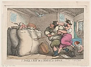 I Smell a Rat or a Rogue in Grain by Thomas Rowlandson