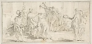 Illustration for a Book: Allegorical Scene of Coronation by Giovanni Battista Tiepolo