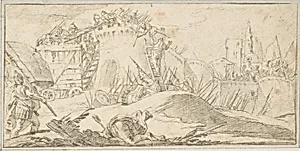 Illustration for a Book: Attacks on the Walls of a City by Giovanni Battista Tiepolo