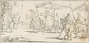 Illustration for a Book: Keys of a City Offered to a Procession of Cardinals Headed by a Riderless Horse by Giovanni Battista Tiepolo