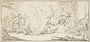 Illustration for a Book: Supplicants Imploring an Emperor for Peace by Giovanni Battista Tiepolo