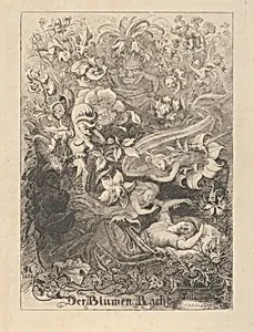 Illustration to the poem “The Flower’s Revenge” (Der Blumen Rache – Ferdinand Freiligrath) by Ferdinand Freiligrath|Eugen Neureuther