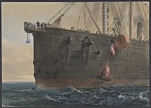 In the Bows of the Great Eastern: The Cable Broken and Lost, Preparing to Grapple, August 2nd, 1865 by Robert Charles Dudley