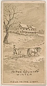 In the Country Winter, from the Magic Changing Cards series (N223) issued by Kinney Tobacco Company by Kinney Brothers Tobacco Company