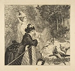 In the Zoological Garden by Félix Bracquemond