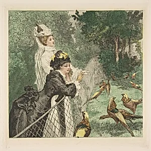In the Zoological Garden by Félix Bracquemond