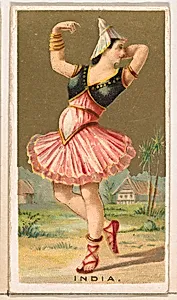 India, from the Dancing Girls of the World series (N185) issued by Wm. S. Kimball & Co. by William S. Kimball & Company