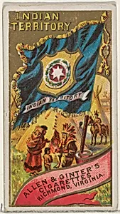 Indian Territory, from Flags of the States and Territories (N11) for Allen & Ginter Cigarettes Brands by Allen & Ginter