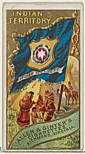 Indian Territory, from Flags of the States and Territories (N11) for Allen & Ginter Cigarettes Brands by Allen & Ginter