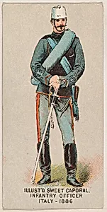 Infantry Officer, Italy, 1886, from the Military Series (N224) issued by Kinney Tobacco Company to promote Sweet Caporal Cigarettes by Kinney Brothers Tobacco Company