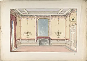 Interior: Fireplace wall