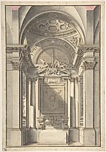 Interior of a Chapel by Anonymous, Italian, Bolognese 18th century artist