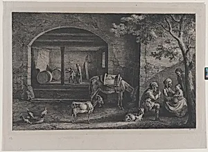 Interior of a Farm at Saint-Jean-de-Touslas by Jean Jacques de Boissieu