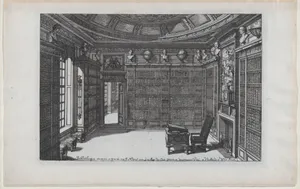 Interior of a Library, from Nouveaux Liure da Partements, part of Œuvres du Sr. D. Marot