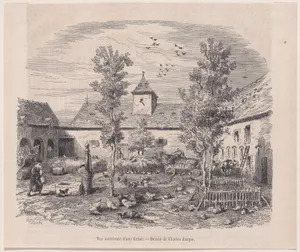 Interior View of a Farm, from "Le Magasin Pittoresque"