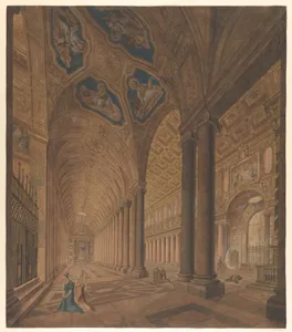 Interior View of the Basilica of Santa Maria Maggiore, Rome