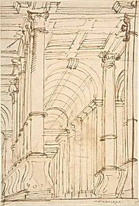 Interior with Columns and Vault