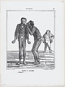 Ireland and Jamaica: Patience!, from 'News of the day,' published in "Le Charivari" by Arnaud de Vresse|Destouches|Honoré Daumier